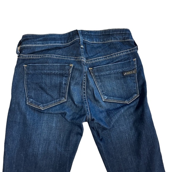 Agolde Chloe Dark Wash Low Rise Straight Leg Size 24 Rodeo Western Festival - Picture 6 of 10